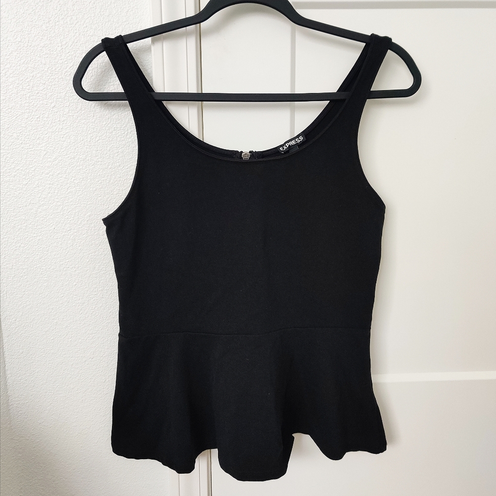 Express Peplum Zip Back Tank Top